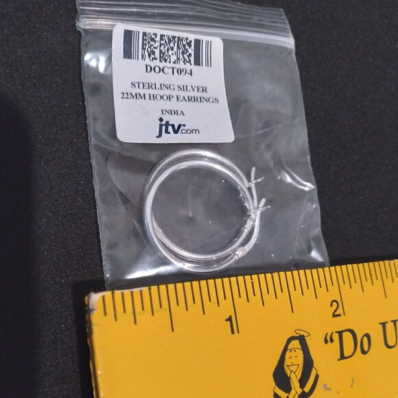 JT.Com Jewelry - 22M Sterling Silver Hoop Earring